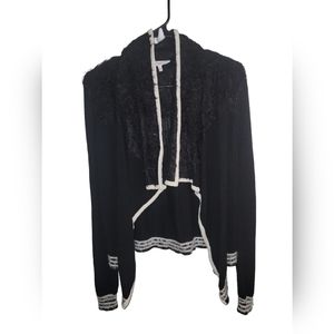 Black/White Cardigan Sweater - Size M
